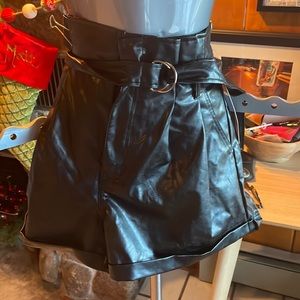 NWT pleather shorts
